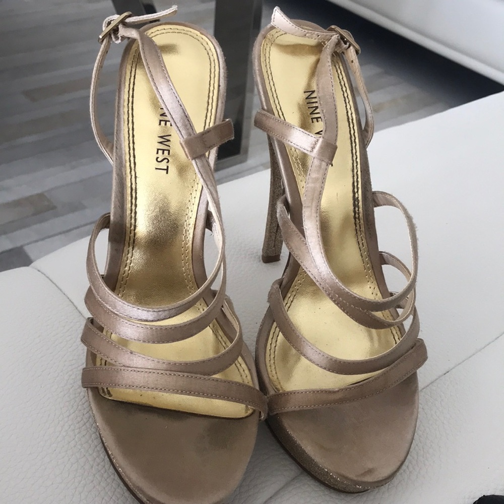 Gold strappy sandals